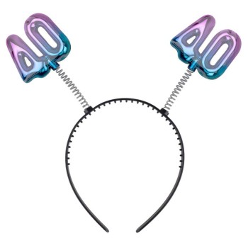 Cerchietto con antennine gradient "40"