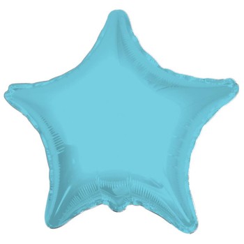 Palloncino mylar 18" Cm. 45 - Stella - Celeste baby