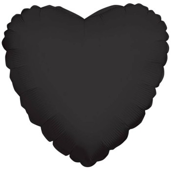 Palloncino mylar minishape 4" - Cuore Nero - Blister 5 pezzi