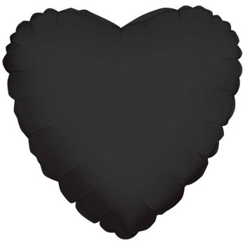 Palloncino mylar 18" Cm. 45 - Cuore - Nero