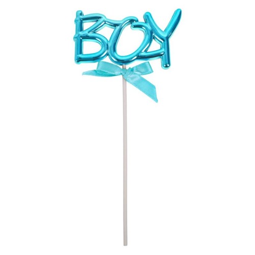 Cake topper Cm. 17,5 Boy celeste