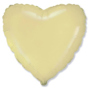 Palloncino mylar 18" Cm. 45 - Cuore - Crema