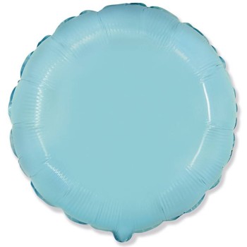 Palloncino mylar 18" Cm. 45 - Rotondo - Celeste baby