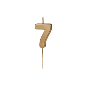 Candelina per torta Cm. 4,5 – Oro Gold metallizzata –...