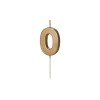 Candelina per torta Cm. 4,5 – Oro Gold metallizzata – Numero 0