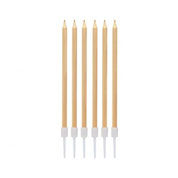 Candeline per torta stelo Cm. 14 - Light Gold...