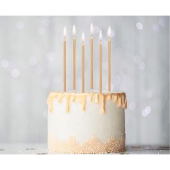 Candeline per torta stelo Cm. 14 - Light Gold... 2