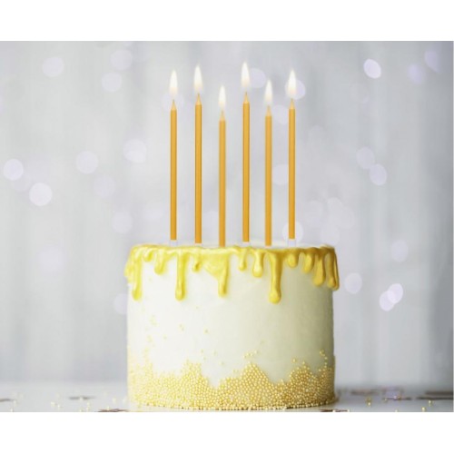 Candeline per torta stelo Cm. 14 - Oro Gold...