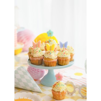 Candelina per torta pick "Butterfly" Farfalle Cm. 3,5 -... 2
