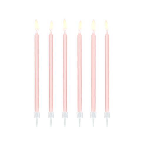 Candelina per torta stelo Cm. 14 – Light Pink –...