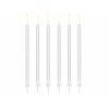 Candelina per torta stelo Cm. 14 – Bianco – Blister 12 pezzi