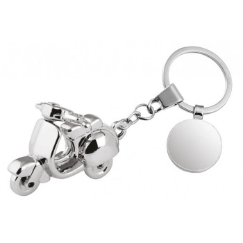 Portachiavi metallo cromato "Vespa scooter" in scatola regalo
