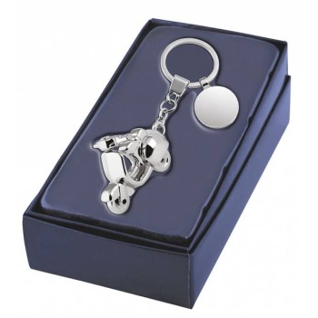 Portachiavi metallo cromato "Vespa scooter" in scatola regalo 2