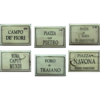 Magnete resina marmetto vie di Roma