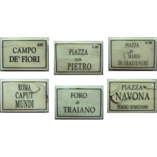 Magnete resina marmetto vie di Roma