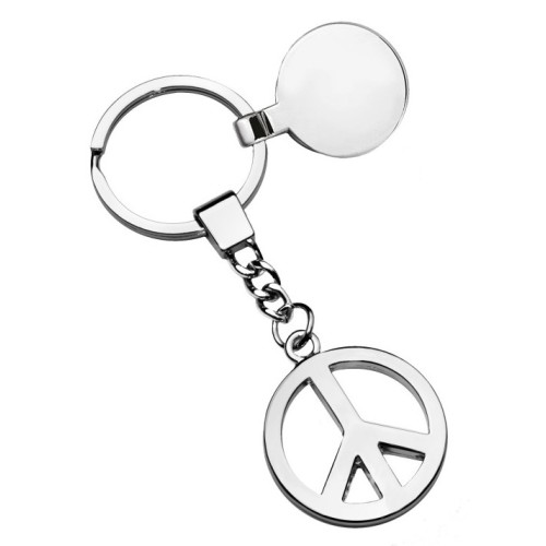 Portachiavi acciaio «Pace» in scatola regalo