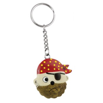 Portachiavi in legno naturale – Pirata