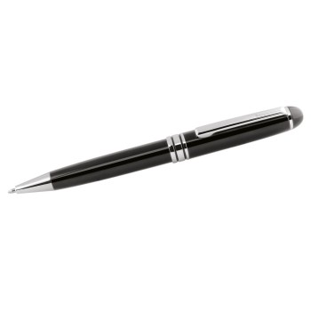 Penna sfera nera e cromata
