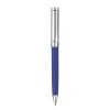 Penna sfera in metallo blu e cromata