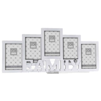 Portafoto multifoto Cm. 54x25 "Family" - 5 foto cm. 10x15