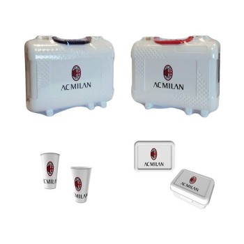 Valigetta plastica con portapranzo e bicchiere -  AC Milan