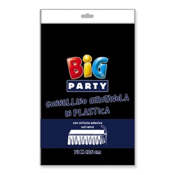 Gonnellino Girotavola In Plastica Cm. 73x426 - Nero