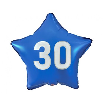Palloncino mylar 19" Cm. 45 - Stella Blue "30"