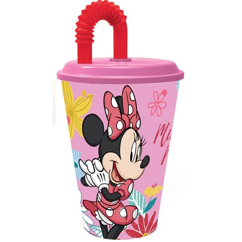 Bicchiere plastica con cannuccia 430 ML – Minnie