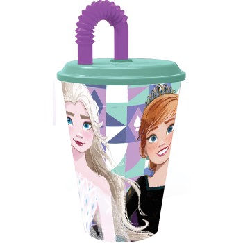 Bicchiere plastica con cannuccia 430 ML – Frozen