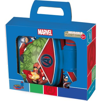 Valigetta regalo con borraccia e portapranzo plastica –...