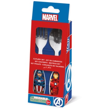 Set 2 posate acciaio - Avengers