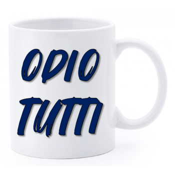Tazza mug ceramica "La str..azzata" in scatola - Odio tutti