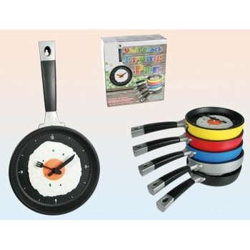 Orologio da parete padella 3D con uovo cm. 35x18