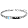 Bracciale in acciaio 316L con piastrina SS Lazio