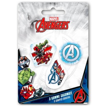 Blister 3 gomme sagomate - Avengers