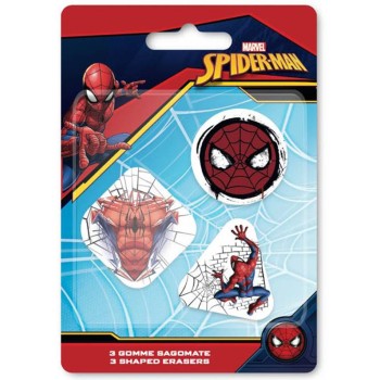 Blister 3 gomme sagomate - Spiderman