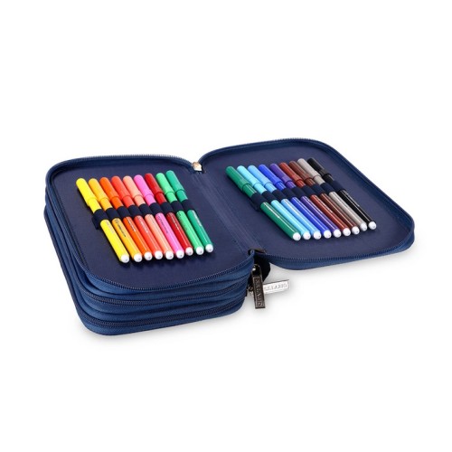 Astuccio completo 3 zip deluxe Cm. 23x15x10 -...