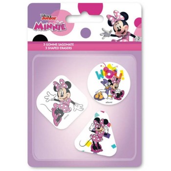 Blister 3 gomme per cancellare sagomate - Minnie