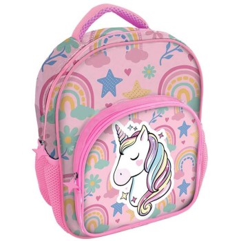 Zainetto asilo cm. 30 con tasca deluxe - Unicorno
