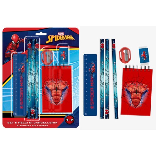 Blister scuola completo 7 pezzi - Spiderman
