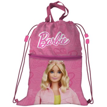 Sacca con laccetti e tasca Cm. 44x33 - Barbie