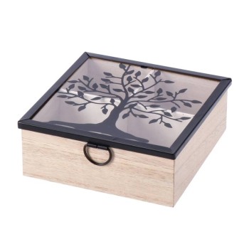 Scatola porta the Cm. 16x16x6 «Albero della vita» –... 2