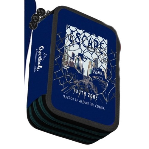 Astuccio completo 3 zip Giotto blu Overlook Escape