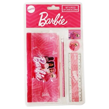 Blister scuola 5 pezzi con astuccio bustina – Barbie