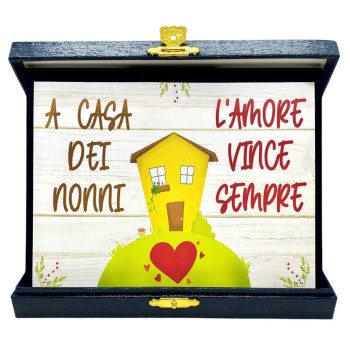 Targa con cofanetto rettangolare Cm. 21x17 - A casa dei...