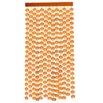 Tenda con zucchette arancioni in plastica Cm. 200x100
