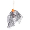 Teschio da appendere con velo in pizzo colori assortiti Cm. 20 - Modelli assortiti