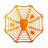 Cestino arancione con teschio Cm. 26