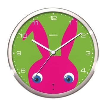 Orologio da parete cromato tondo con occhi in movimento...