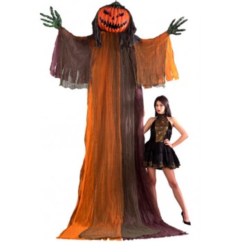 Mostro zucca gigante d'appoggio con occhi luminosi Cm. 360